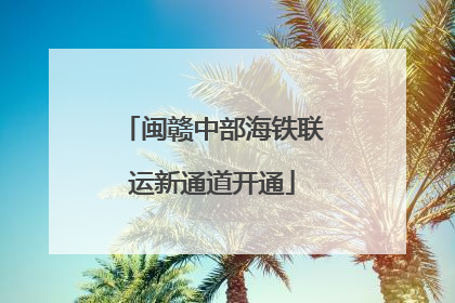 闽赣中部海铁联运新通道开通