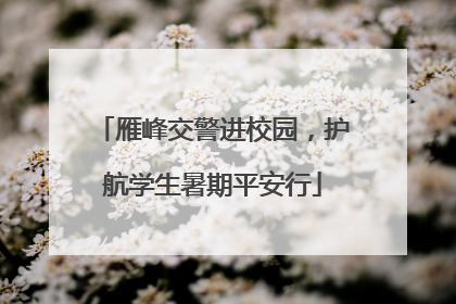 雁峰交警进校园，护航学生暑期平安行