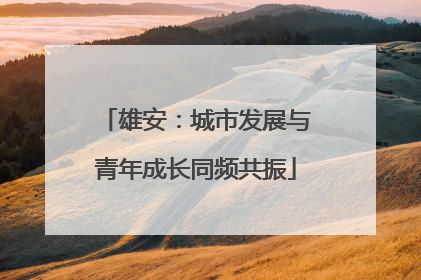 雄安：城市发展与青年成长同频共振