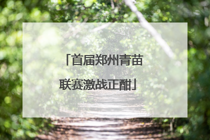 首届郑州青苗联赛激战正酣