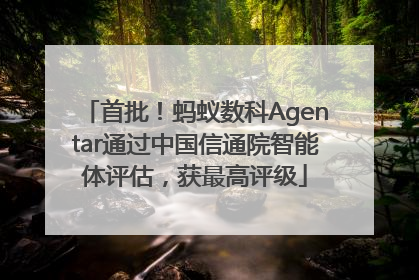 首批！蚂蚁数科Agentar通过中国信通院智能体评估，获最高评级