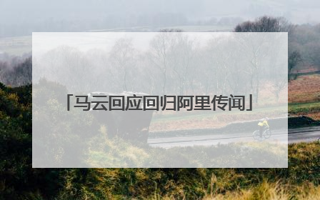 马云回应回归阿里传闻