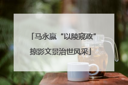 马永嬴“以陵窥政” 掠影文景治世风采