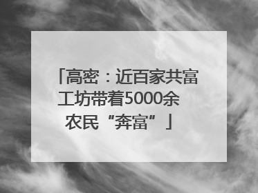 高密：近百家共富工坊带着5000余农民“奔富”
