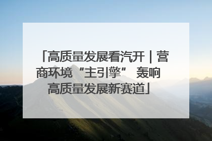 高质量发展看汽开｜营商环境“主引擎” 轰响高质量发展新赛道