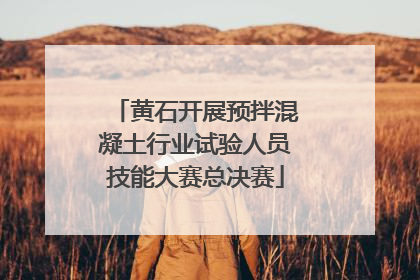 黄石开展预拌混凝土行业试验人员技能大赛总决赛