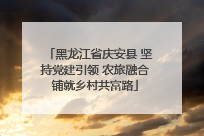 黑龙江省庆安县 坚持党建引领 农旅融合铺就乡村共富路