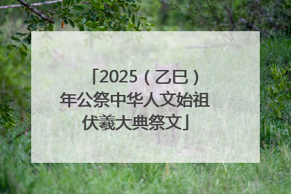 2025（乙巳）年公祭中华人文始祖伏羲大典祭文