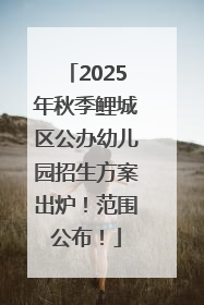 2025年秋季鲤城区公办幼儿园招生方案出炉！范围公布！