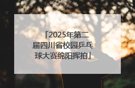 2025年第二届四川省校园乒乓球大赛绵阳挥拍