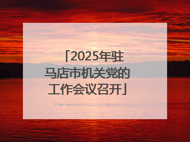 2025年驻马店市机关党的工作会议召开