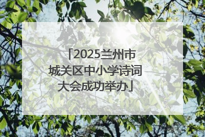 2025兰州市城关区中小学诗词大会成功举办