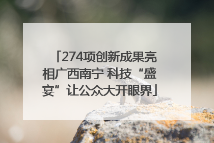 274项创新成果亮相广西南宁 科技“盛宴”让公众大开眼界