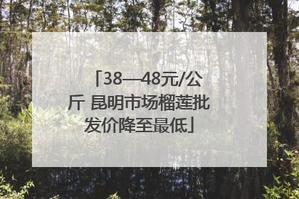 38—48元/公斤 昆明市场榴莲批发价降至最低