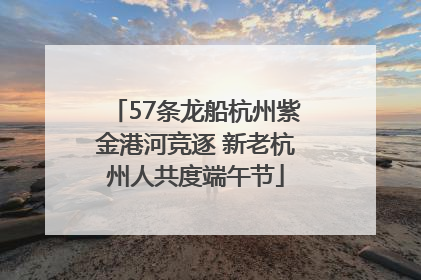 57条龙船杭州紫金港河竞逐 新老杭州人共度端午节
