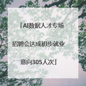 AI数据人才专场招聘会达成初步就业意向305人次