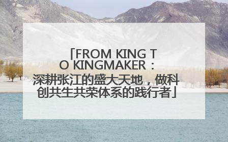 FROM KING TO KINGMAKER：深耕张江的盛大天地，做科创共生共荣体系的践行者